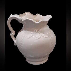 VTG NEW CONDITION Large Arnel's White Ceramic Pitcher/Vase